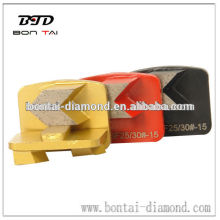 Quick change diamond grinding tools for concrete and marble